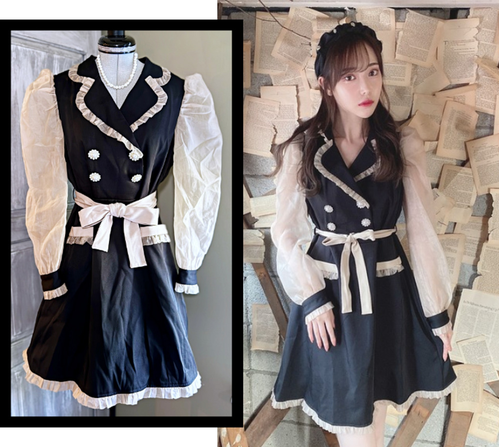 Swankiss JF french girl O/P Cabaret Dress Bijoux Himekaji Gyaru Ryousangata